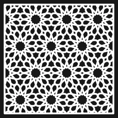 CNC Lazer Kesim için Dekoratif İslami Desenler Jali Tasarımı Ücretsiz Vektör CDR çizimi