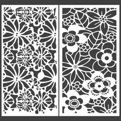 Lazer ve CNC Kesim için Ücretsiz Vektörel Çiçek Desenleri CDR çizimi