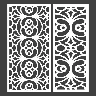 Lazer ve CNC kesim için geometrik desenli dekoratif şablon DXF dosyası DXF çizimi