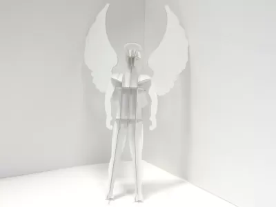 Kuzeyin Meleği Lazer Kesim Noel Ağacı Süsü SVG Dosyası SVG çizimi