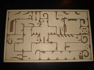 Lazer Kesim Pentomino Bulmacası SVG Dosyası SVG çizimi