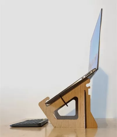 Lazer Kesim Ergonomik Laptop Standı DXF Dosyası DXF çizimi