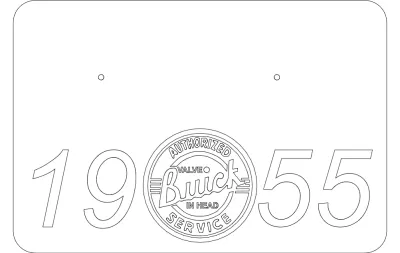 55 Buick temel DXF dosyası DXF çizimi