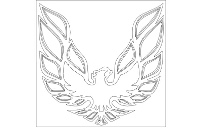 Kuş DXF Dosyası DXF çizimi