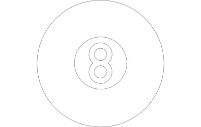 8 topu DXF dosyası DXF çizimi