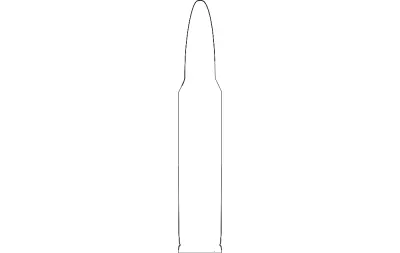 223 Kalibre Kartuş dxf Dosyası DXF çizimi