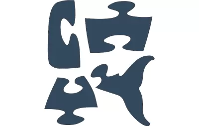 Balina Puzzle dxf Dosyası DXF çizimi