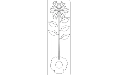 Gül Metal 3D dxf Dosyası DXF çizimi