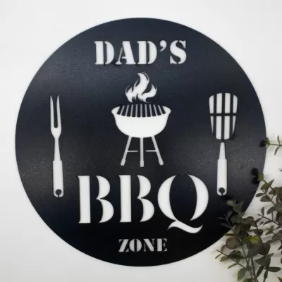 Lazer Kesim Babaların Barbekü Alanı Tabelası CDR çizimi