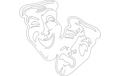 Maske dxf Dosyası DXF çizimi