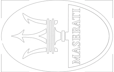 Maserati DXF Dosyası DXF çizimi