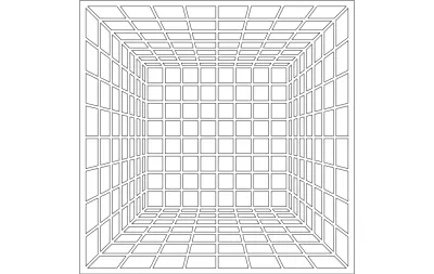 3B Kare DXF Dosyası DXF çizimi