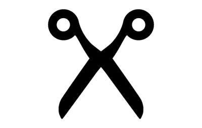 Makas Silüeti dxf Dosyası DXF çizimi