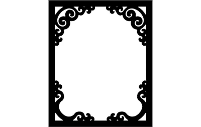 Dekorasyon Çerçevesi dxf Dosyası DXF çizimi