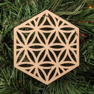 Lazer Kesim Yaşam Çiçeği Kutsal Geometri CDR çizimi