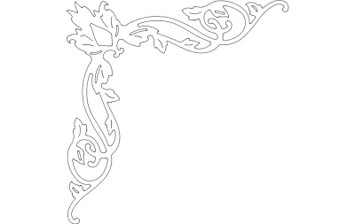 Köşe Dekorasyonu dxf Dosyası DXF çizimi