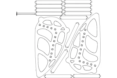 Sallanan DXF Dosyası DXF çizimi