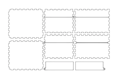 Menteşeli kutu dxf dosyası DXF çizimi