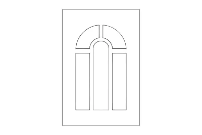 Kapı Süsü 4 dxf Dosyası DXF çizimi