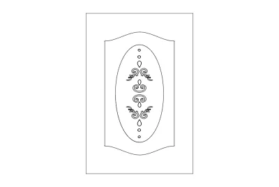 Kapı Süsü 3 dxf Dosyası DXF çizimi