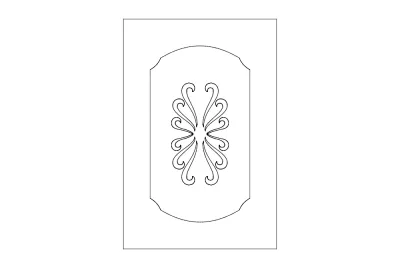 Kapı Süsü 2 dxf Dosyası DXF çizimi