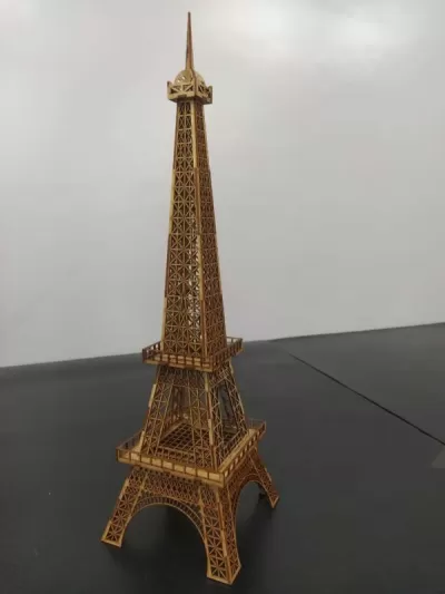 Lazer Kesim Eyfel Kulesi 3D Puzzle 640mm DXF çizimi