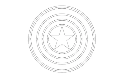 Kaptan Logo DXF Dosyası DXF çizimi