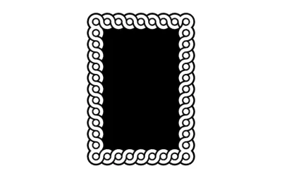 Giyoşe Geçmeli Şerit Desenleri dxf Dosyası DXF çizimi