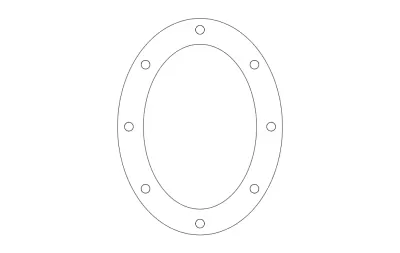 Oval Desen dxf Dosyası DXF çizimi