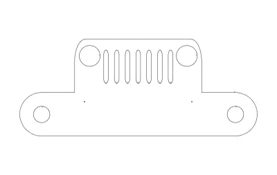 Jeep havlu tutucu dxf dosyası DXF çizimi