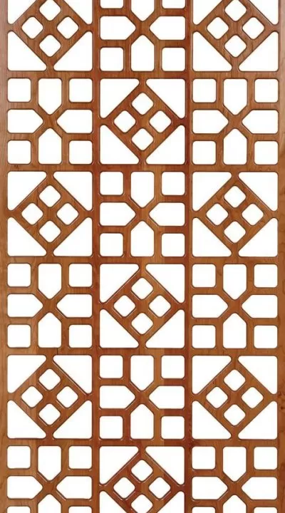 Lazer Kesim Geometrik Jali Deseni PDF çizimi