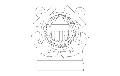 ABD Sahil Güvenlik dxf Dosyası DXF çizimi