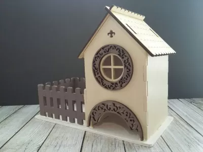 Lazer Kesim Çay Evi Poşet Çay Dağıtıcısı CDR çizimi