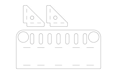 Jeep Aksesuarı dxf Dosyası DXF çizimi