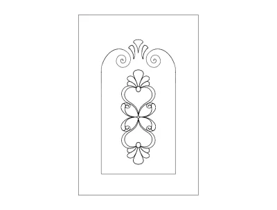 Kapı Desen dxf Dosyası DXF çizimi