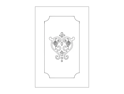 Kapı dxf Dosyası Desenleri DXF çizimi