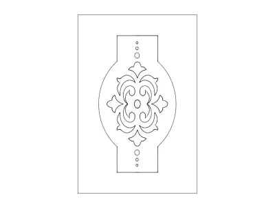 Kapı Tasarım Deseni dxf Dosyası DXF çizimi
