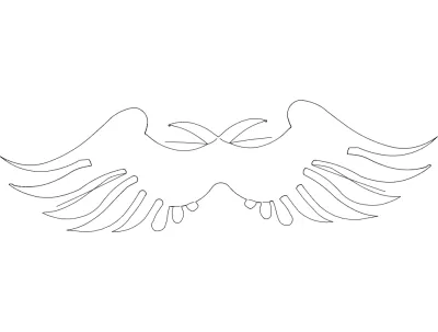 Kanatlar 18 dxf Dosyası DXF çizimi