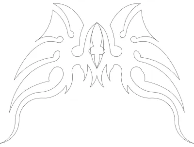 Kanatlar 13 dxf Dosyası DXF çizimi