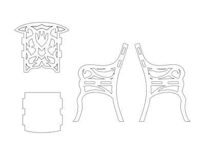 Silla dxf Dosyası DXF çizimi