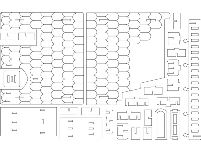 Villa 11 dxf Dosyası DXF çizimi