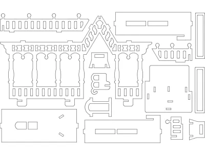 Villa 9 dxf Dosyası DXF çizimi