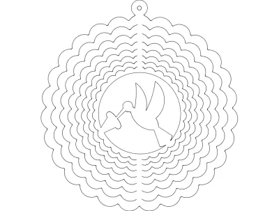 Rüzgar türbini/çarkı DXF dosyası DXF çizimi