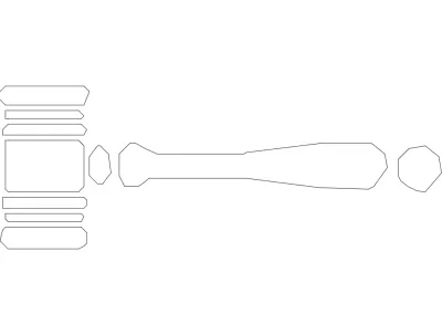 Tokmak dxf Dosyası DXF çizimi