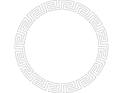 Yunan Anahtarı DXF Dosyası DXF çizimi