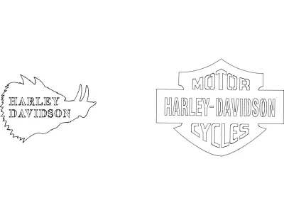Harley Davidson DXF Dosyası DXF çizimi