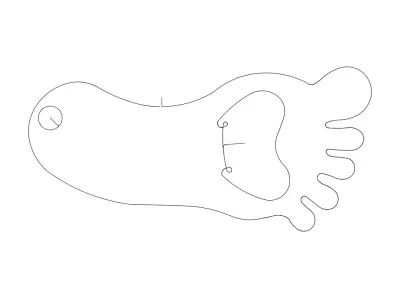 Ayak DXF Dosyası DXF çizimi