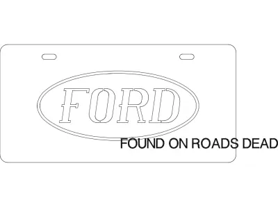 Ford plaka dxf dosyası DXF çizimi