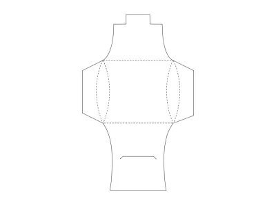 Ambalaj tasarımı (4) dxf Dosyası DXF çizimi