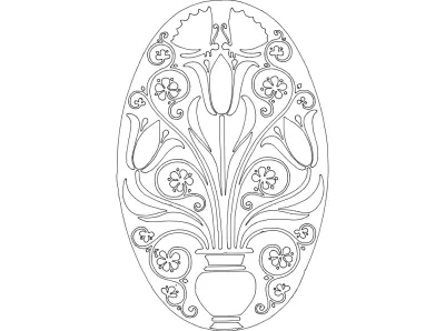 Saksı dxf Dosyası DXF çizimi